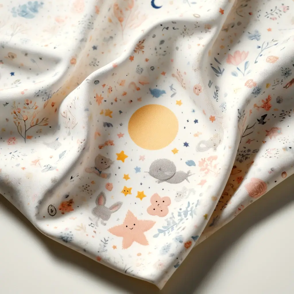 DALL·E 2024-04-04 12.54.34 - Imagine a piece of fabric with a tender and beautiful design suitable for baby clothes, featuring soft colors and playful patterns like little animals (1)